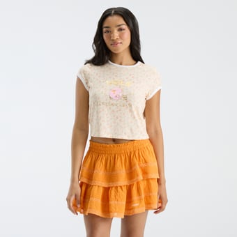 LoveShackFancy Women's Tennessee Orange Tennessee Volunteers MaryKate Ringer T-Shirt