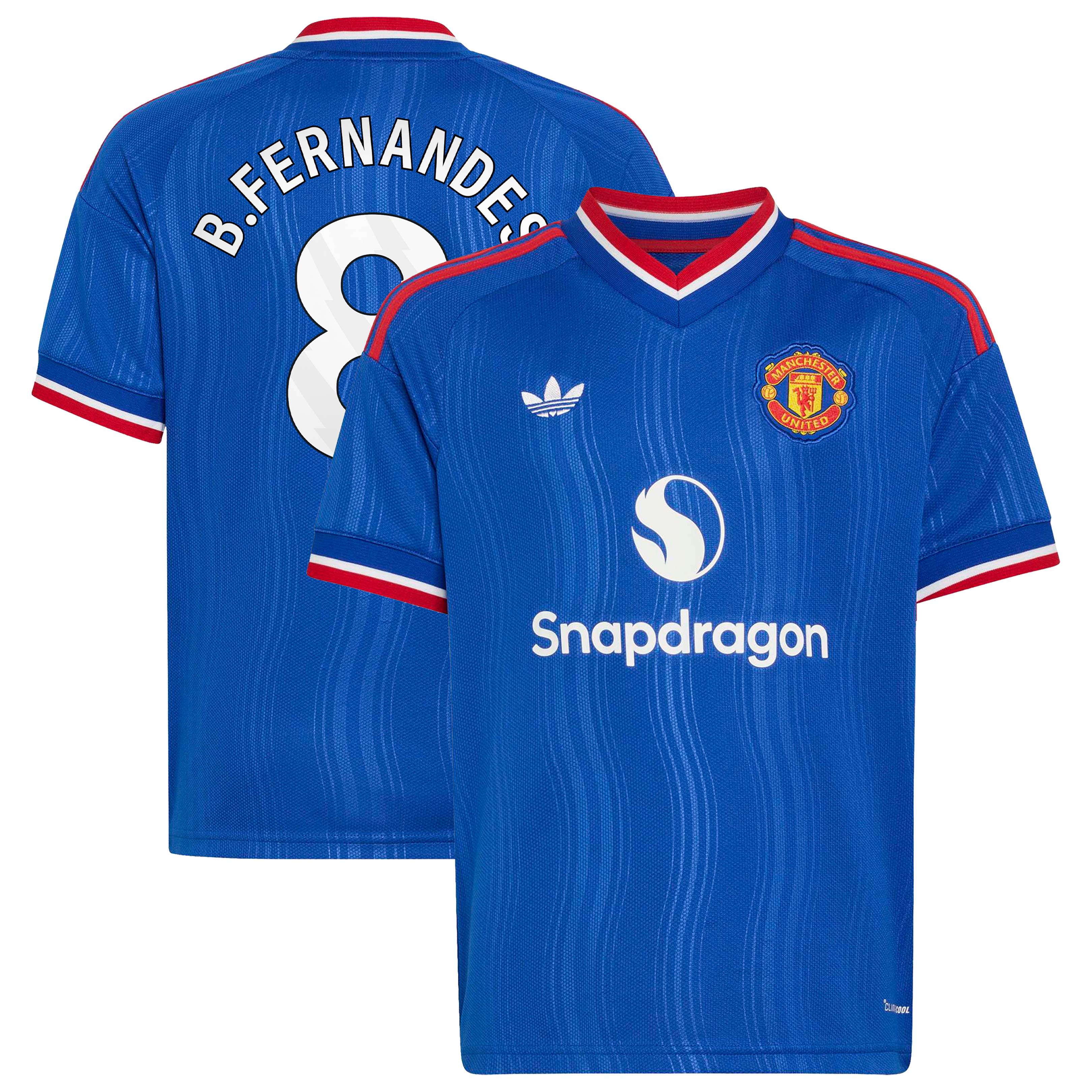 Youth adidas Bruno Fernandes Royal Manchester United 2026/27 Away Replica Jersey