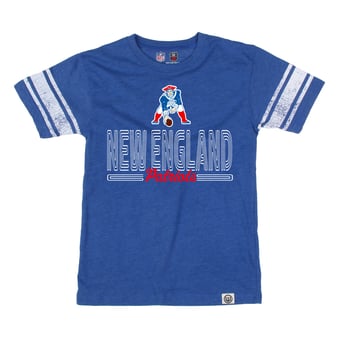 Youth Wes & Willy Royal New England Patriots Football Jersey T-Shirt