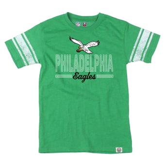 Youth Wes & Willy Kelly Green Philadelphia Eagles Football Jersey T-Shirt