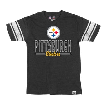 Youth Wes & Willy Black Pittsburgh Steelers Football Jersey T-Shirt