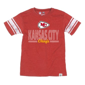 Youth Wes & Willy Red Kansas City Chiefs Football Jersey T-Shirt