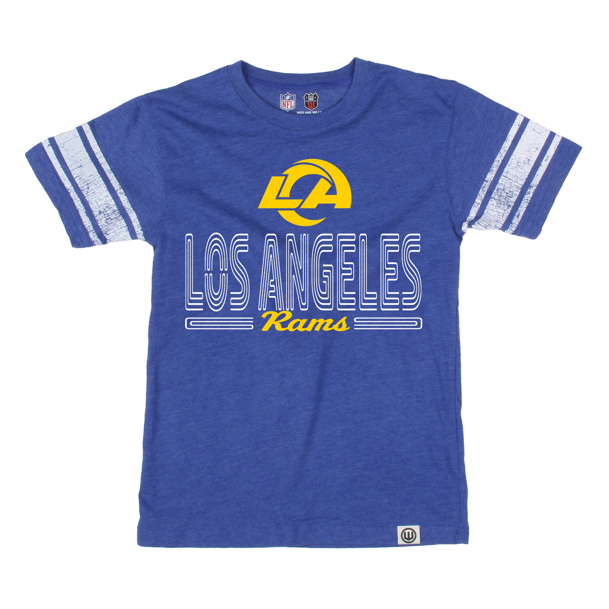 Youth Wes & Willy Royal Los Angeles Rams Football Jersey T-Shirt