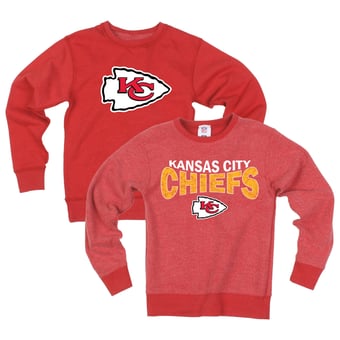 Youth Wes & Willy  Red Kansas City Chiefs Reversible Fleece Sweatshirt