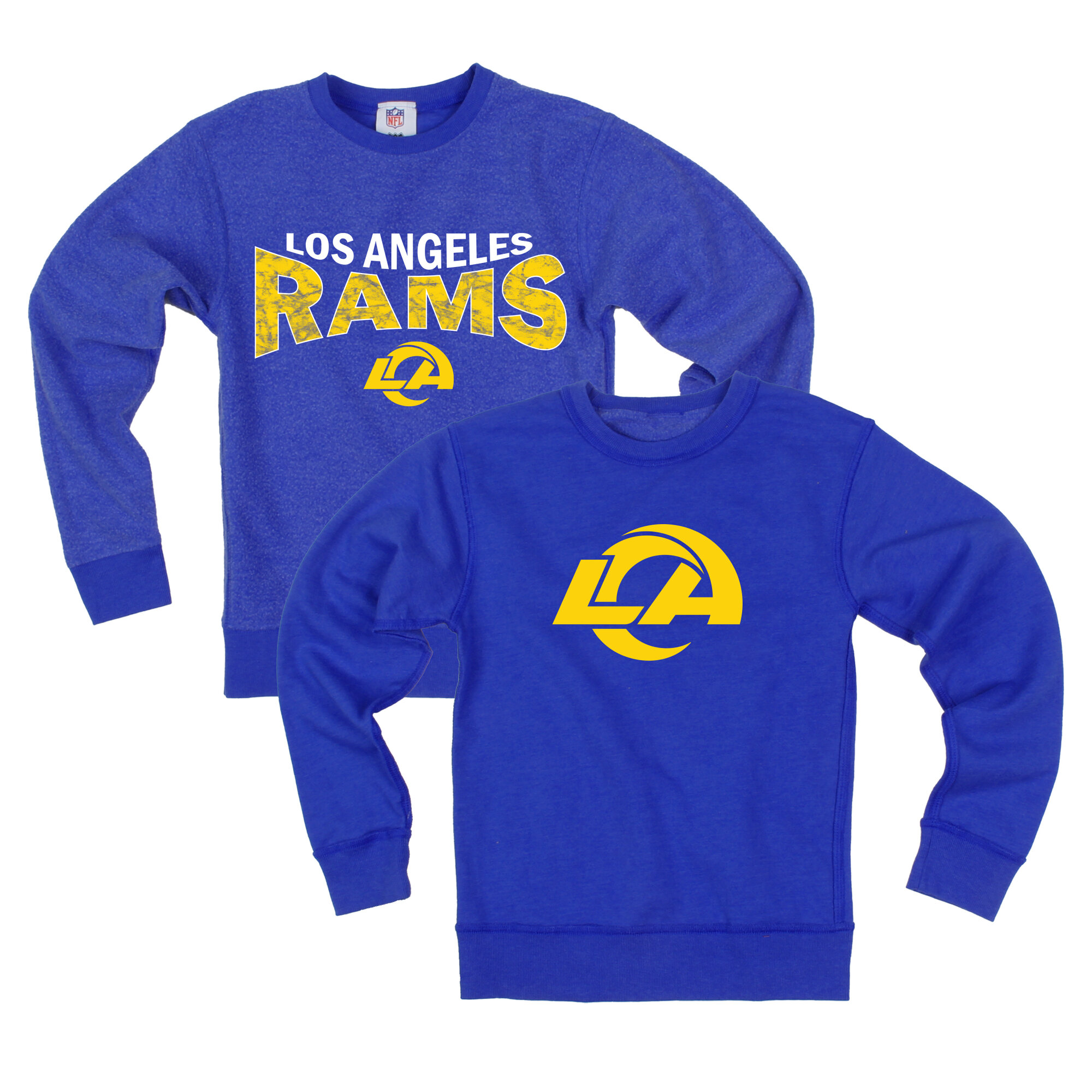 Youth Wes & Willy Royal Los Angeles Rams Reversible Fleece Sweatshirt