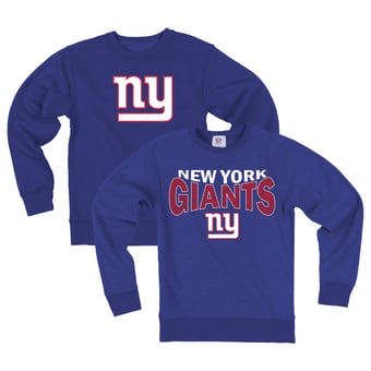 Youth Wes & Willy  Royal New York Giants Reversible Fleece Sweatshirt