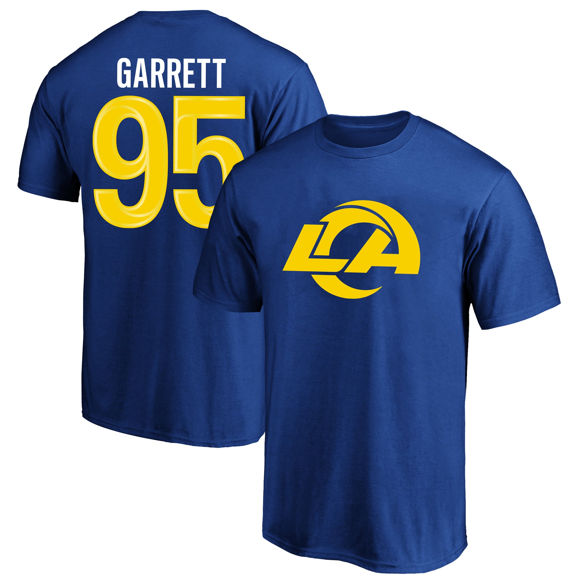 Men’s Fanatics Myles Garrett Royal Los Angeles Rams Big & Tall Player Name & Number T-Shirt Men’s Fanatics Myles Garrett Royal Los Angeles Rams Big & Tall Player Name & Number T-Shirt