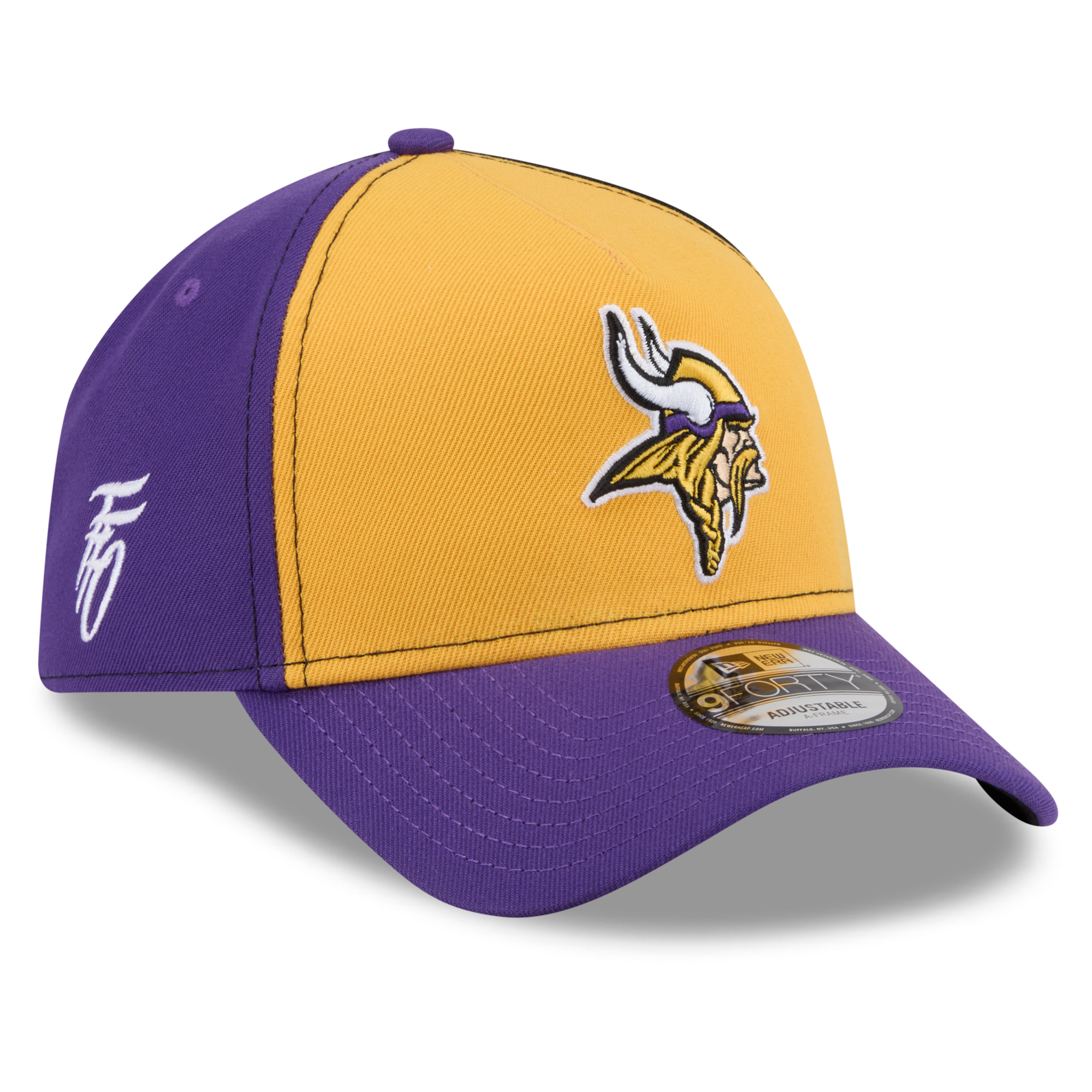 Unisex New Era x Far From Ordinary Gold/Purple Minnesota Vikings Pinwheel 9FORTY A-Frame Adjustable Hat