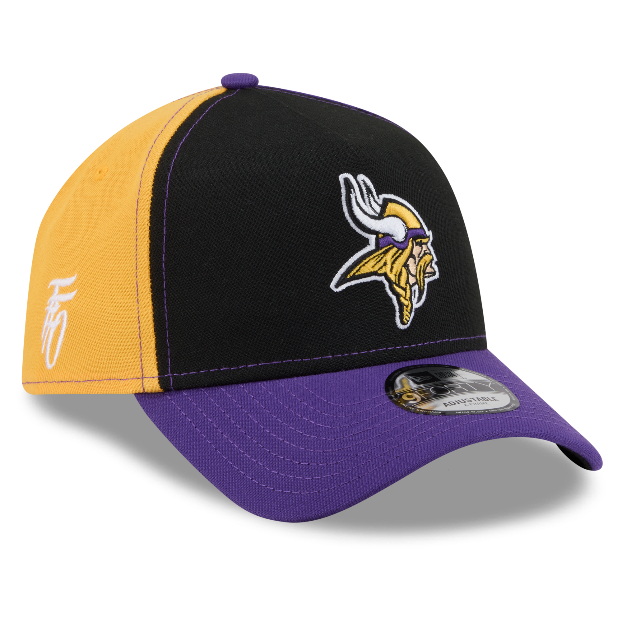 Unisex New Era x Far From Ordinary Black/Purple Minnesota Vikings Pinwheel 9FORTY A-Frame Adjustable Hat