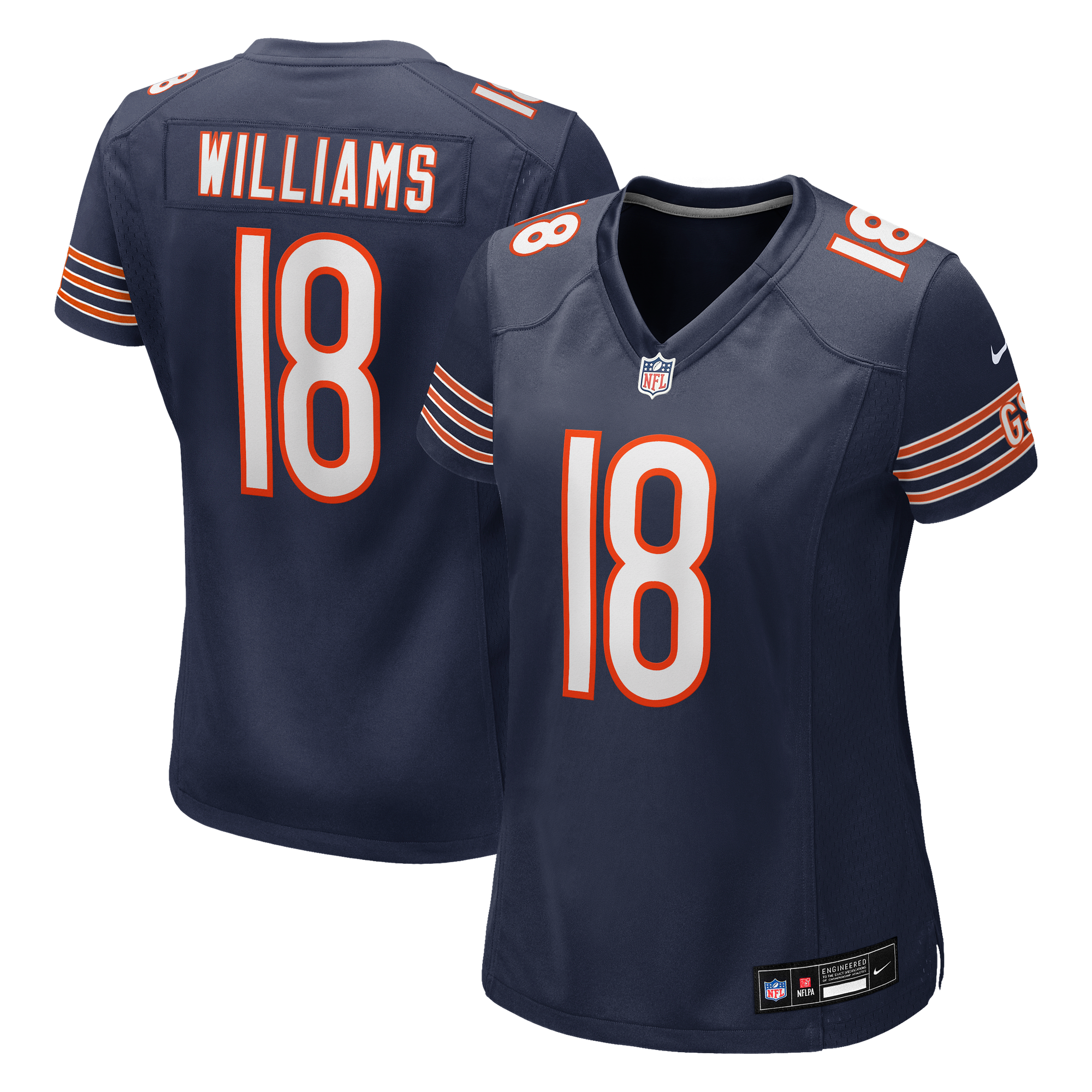 Camiseta Nike Game de la 1ª equipación del Chicago Bears - Azul marino - Caleb Williams - Mujer