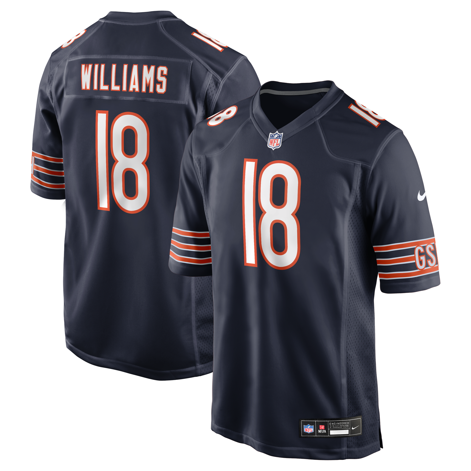 Camiseta Nike Game de la 1ª equipación del Chicago Bears - Azul marino - Caleb Williams - Jóvenes