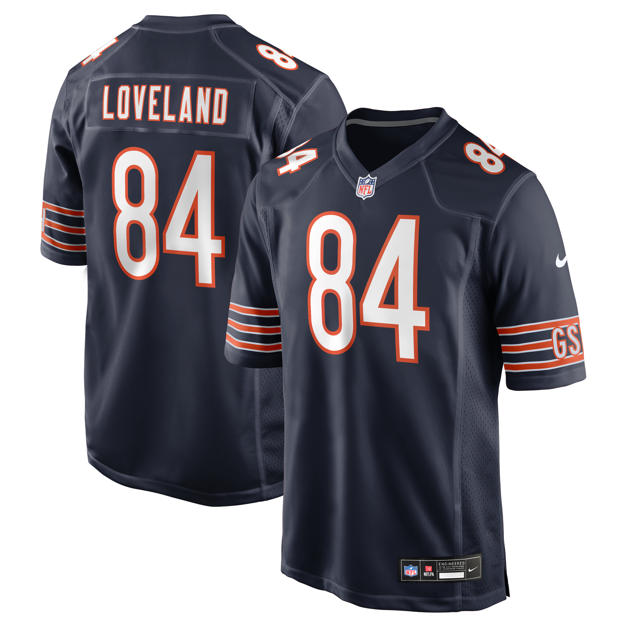 Camiseta Nike Game de la 1ª equipación del Chicago Bears - Azul marino - Colston Loveland - Jóvenes