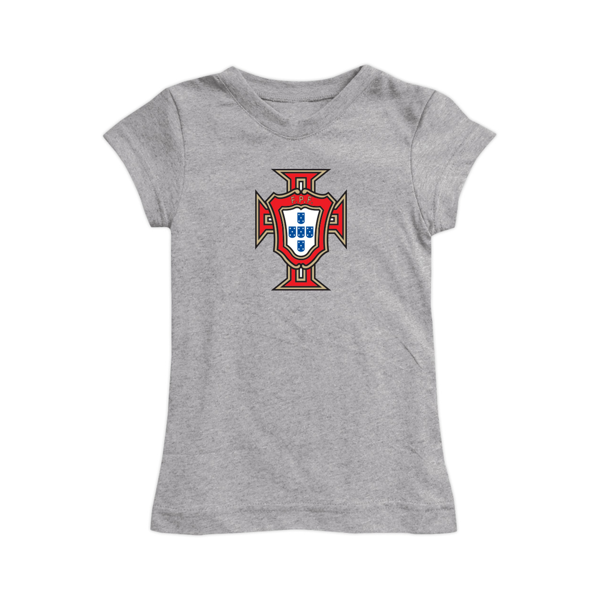 Girls Youth Vive La Fete Gray Portugal National Team Color Badge Fitted T-Shirt