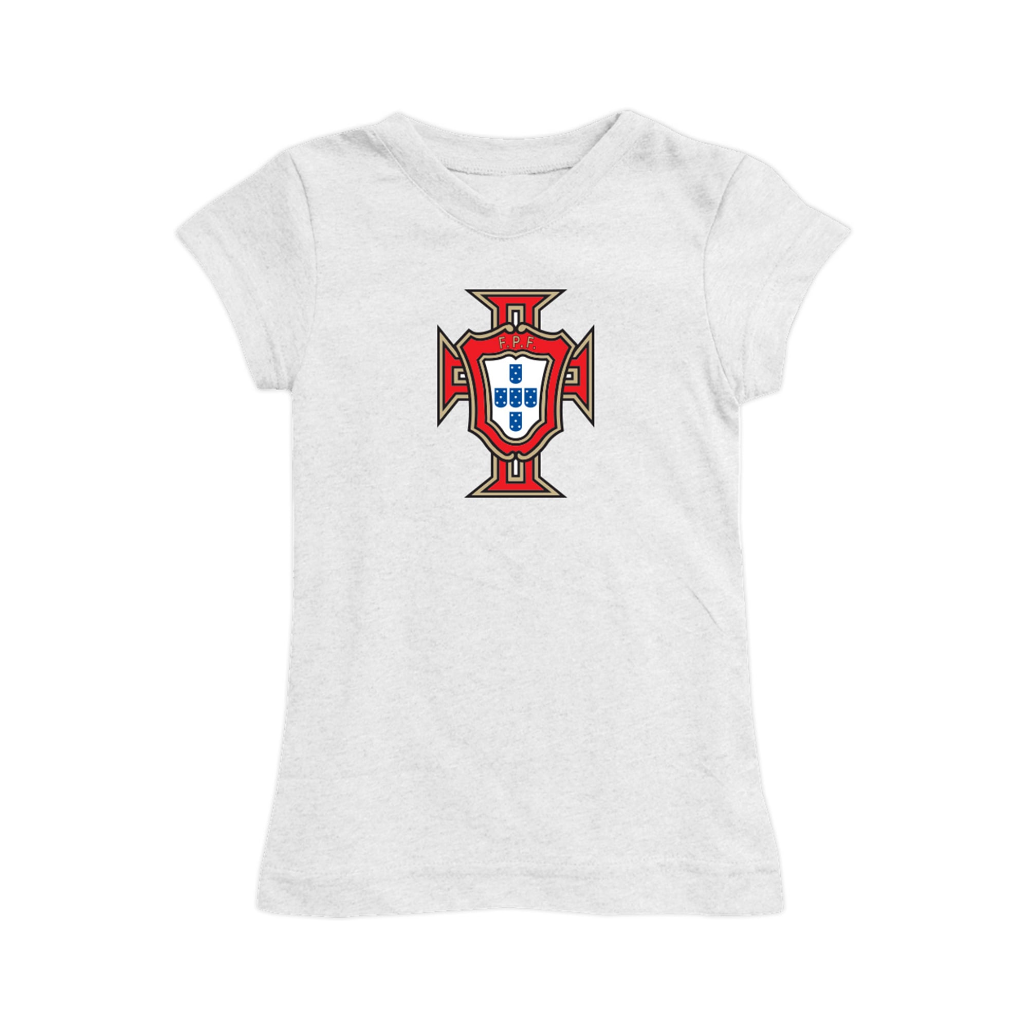 Girls Youth Vive La Fete White Portugal National Team Color Badge Fitted T-Shirt