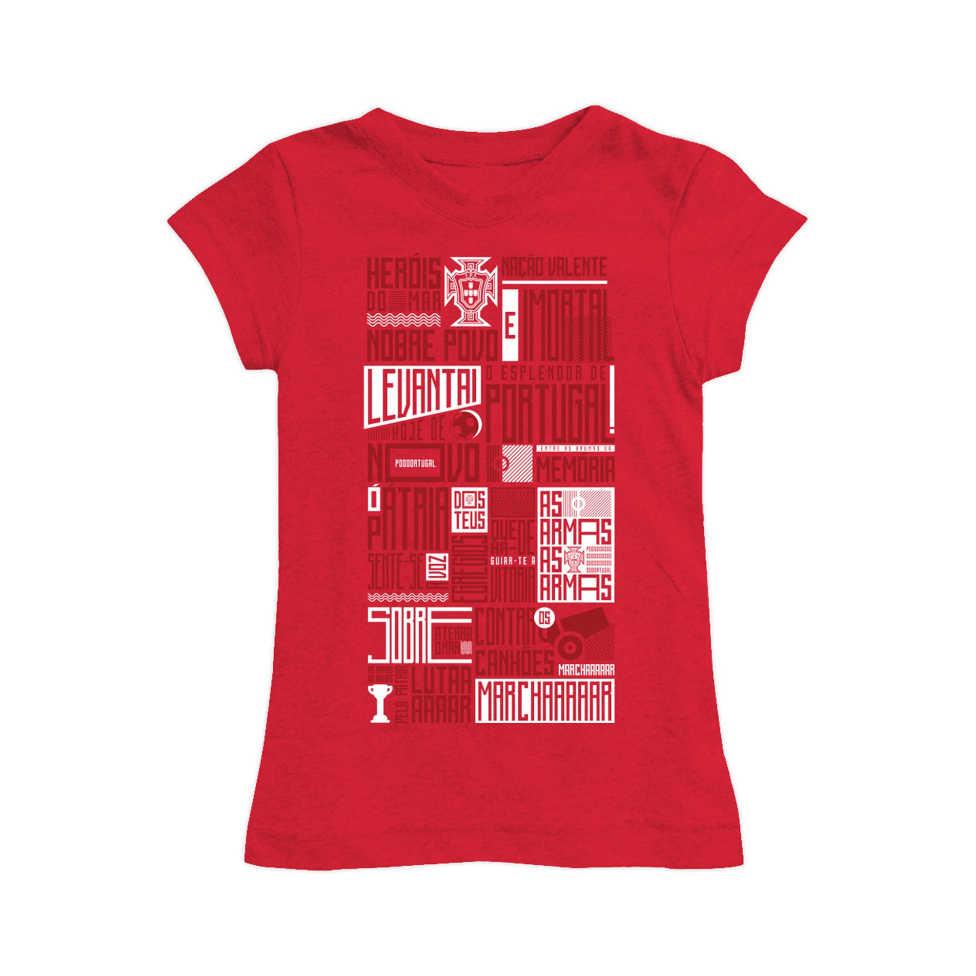 Girls Toddler Vive La Fete Red Portugal National Team Graphic Fitted T-Shirt