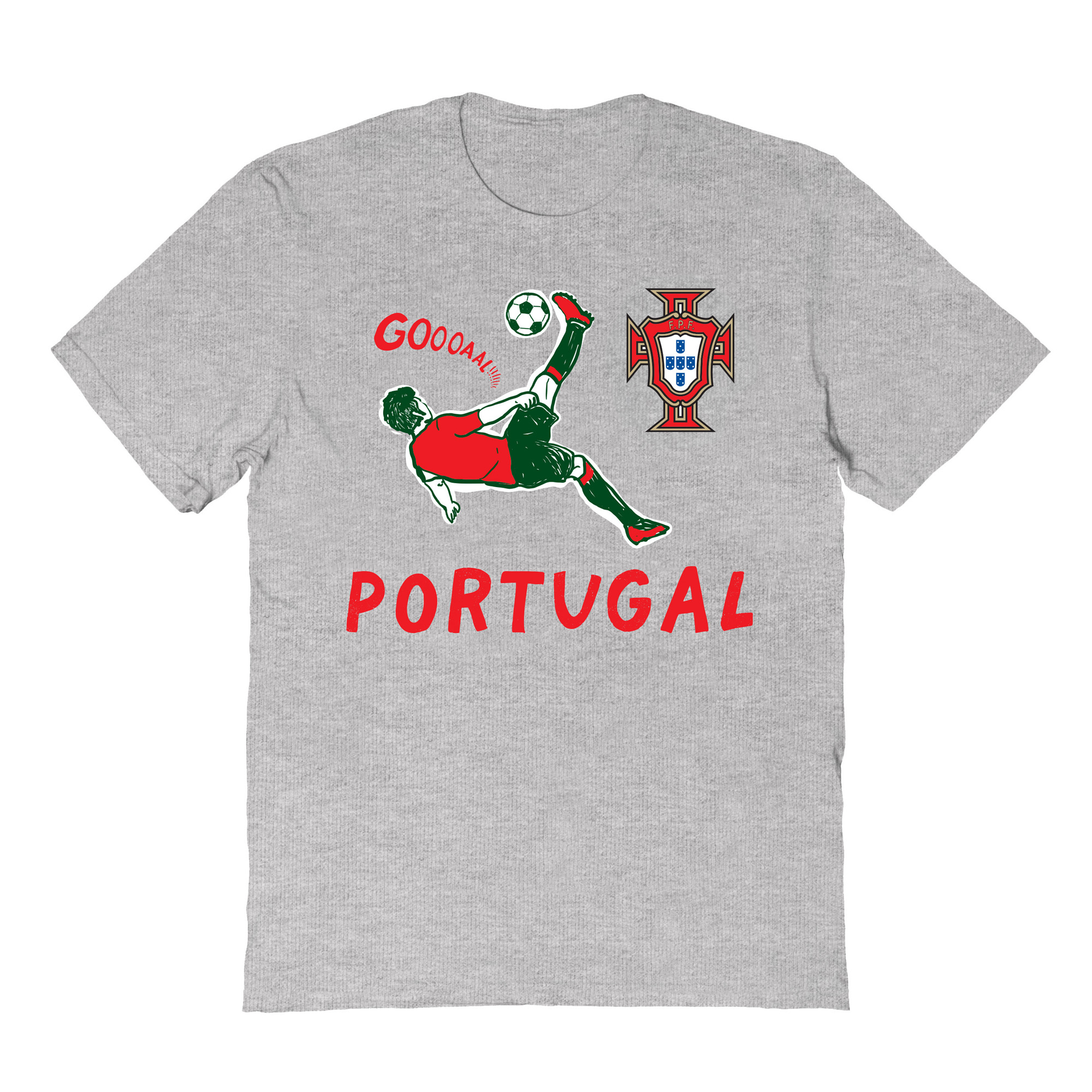 Youth Vive La Fete Gray Portugal National Team Chilena T-Shirt