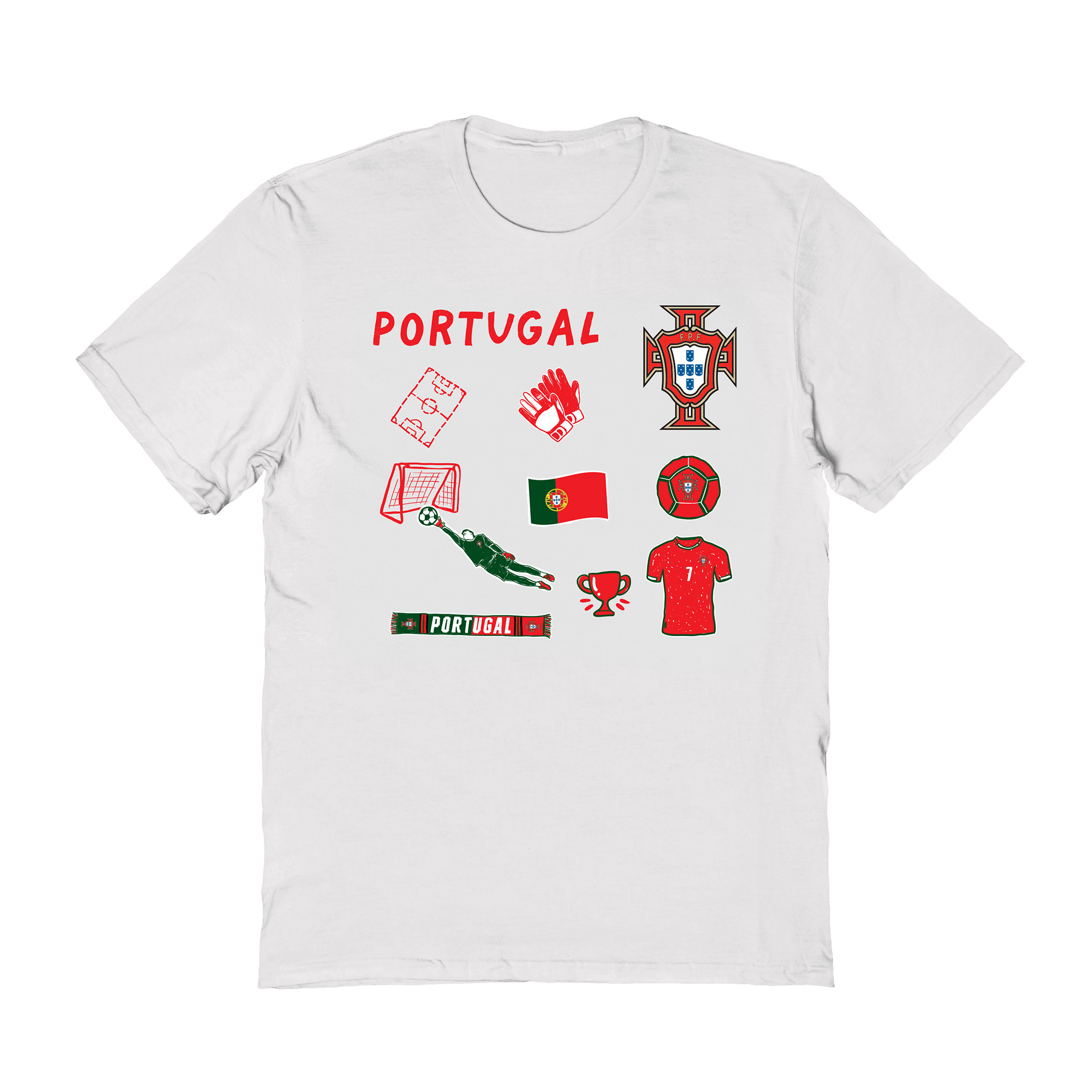 Toddler Vive La Fete White Portugal National Team Impressions Icons T-Shirt