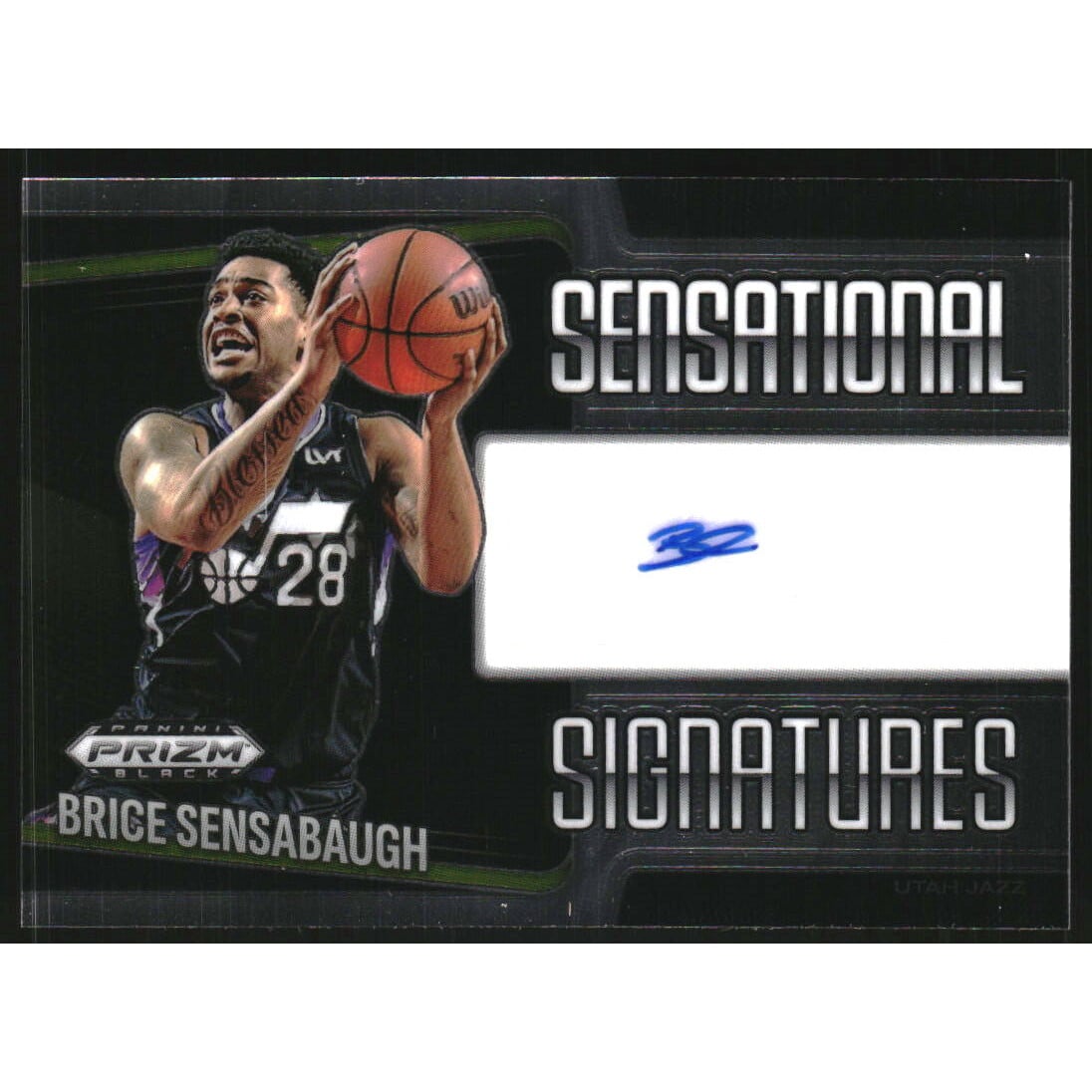 2024-25 Panini Prizm Black Sensational Signatures #59 Brice Sensabaugh. rookie card picture