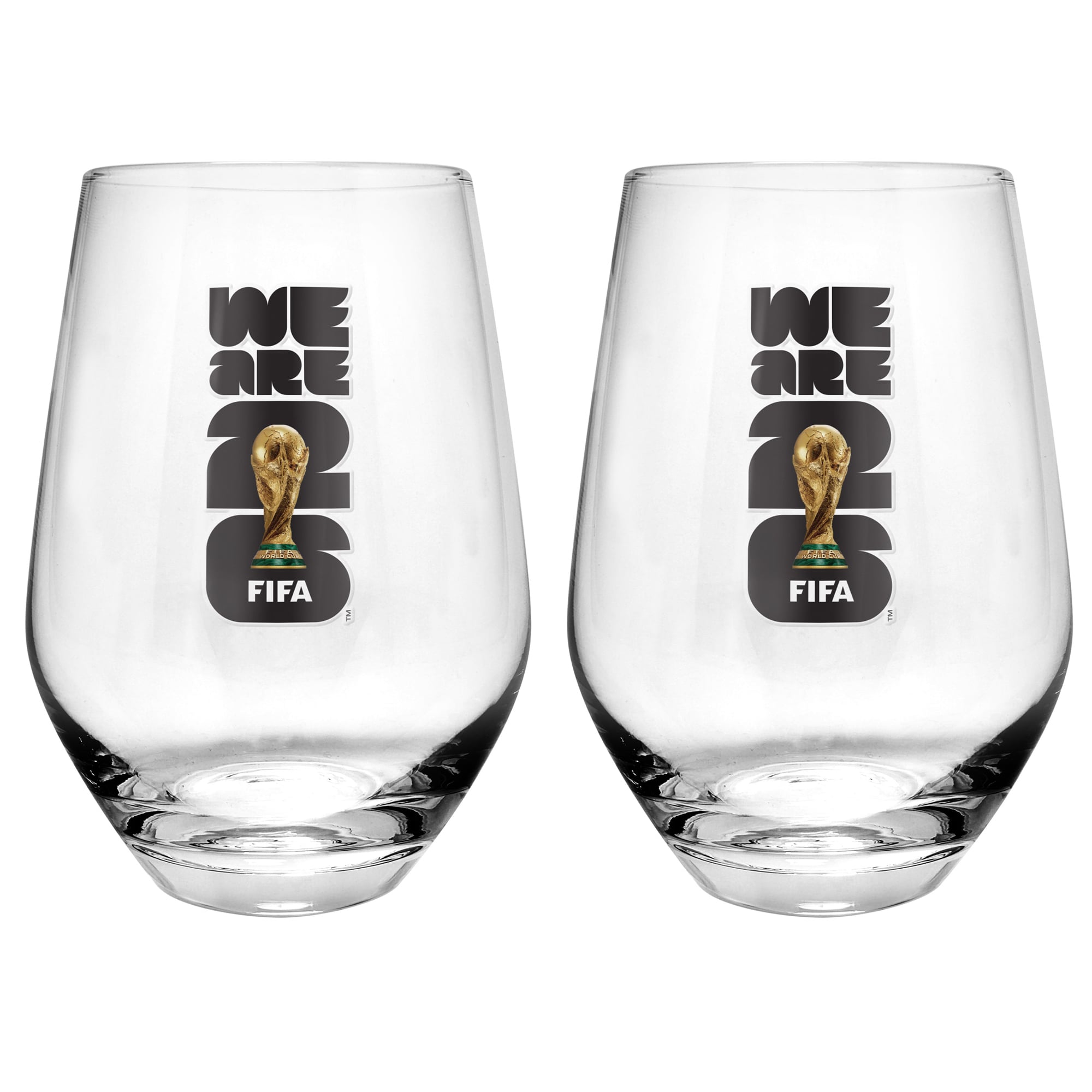 FIFA World Cup 2026 Two-Pack 19oz. Stemless Wine Glass Collection Set