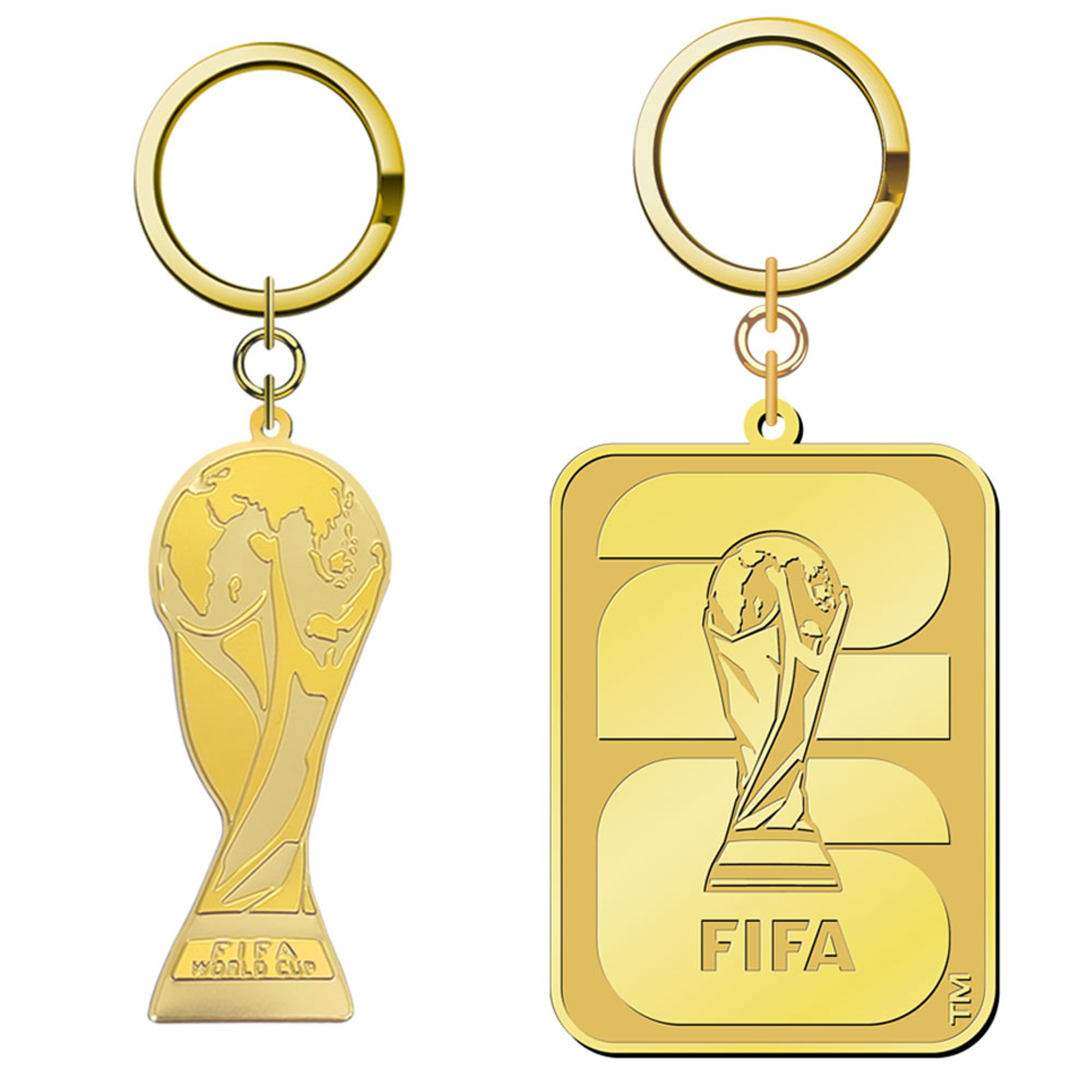FIFA World Cup 2026 Trophy & Emblem Keychain Set