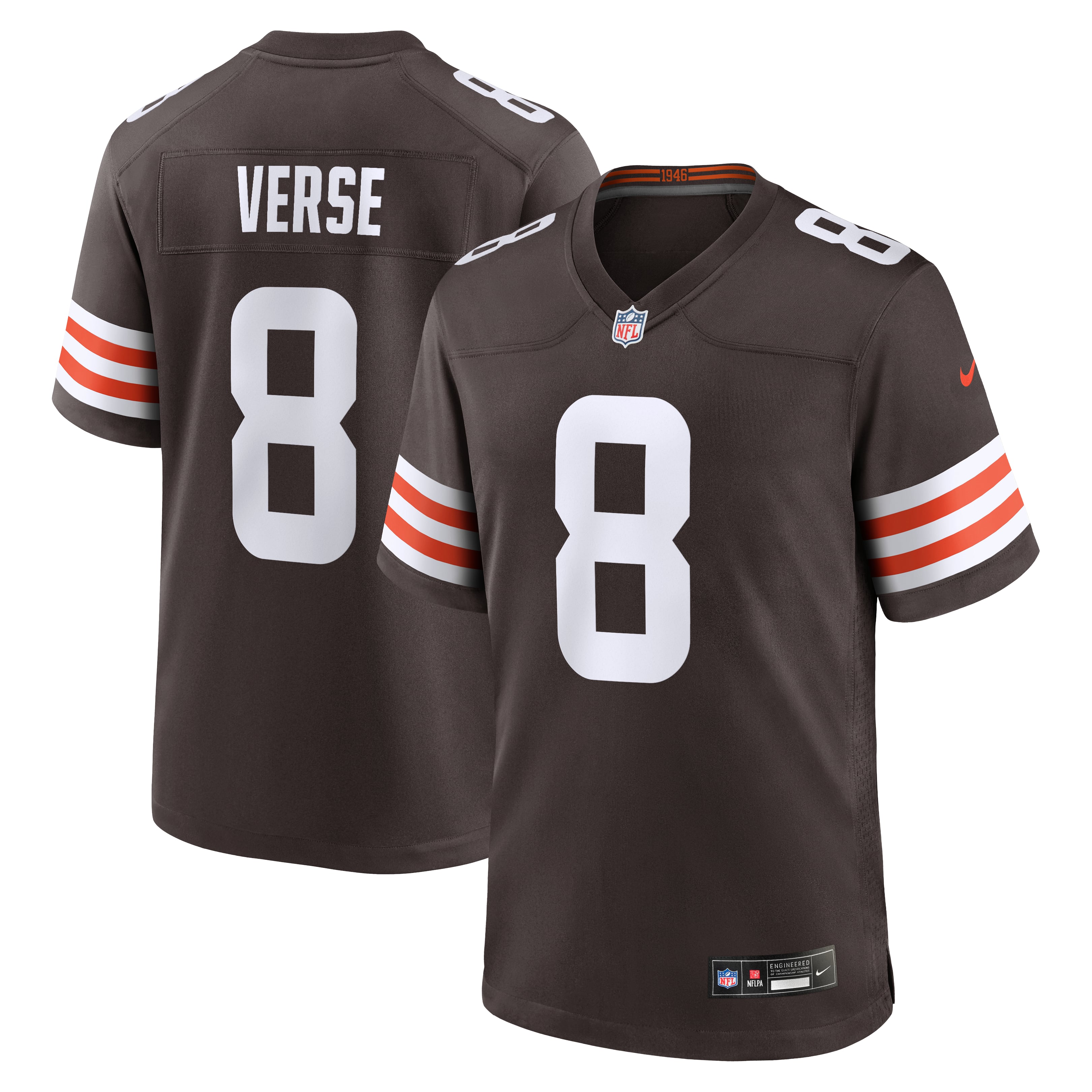 Youth Nike Jared Verse Brown Cleveland Browns Team Game Jersey