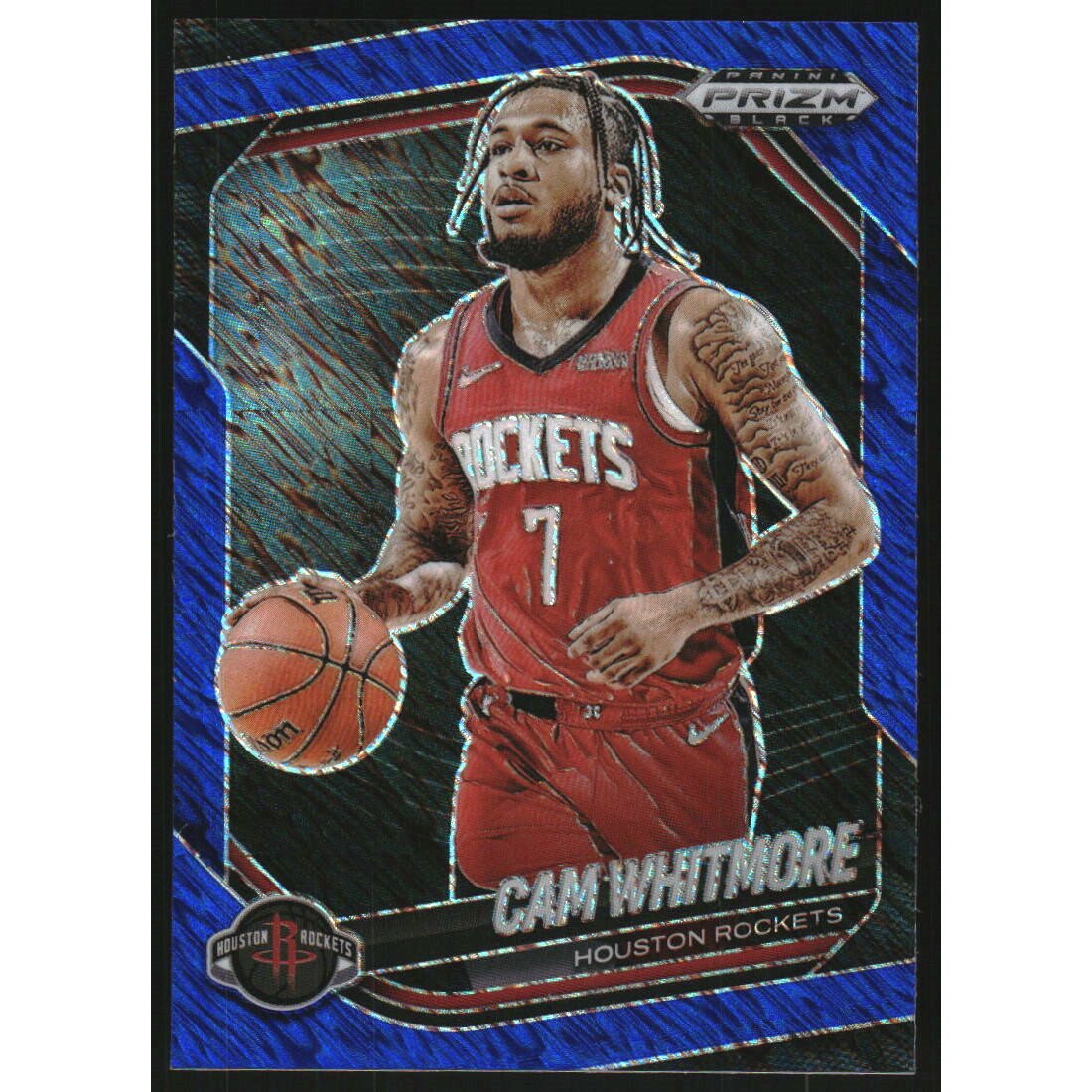 2024-25 Panini Prizm Black Prizms Blue Shimmer FOTL #199 Cam Whitmore. rookie card picture