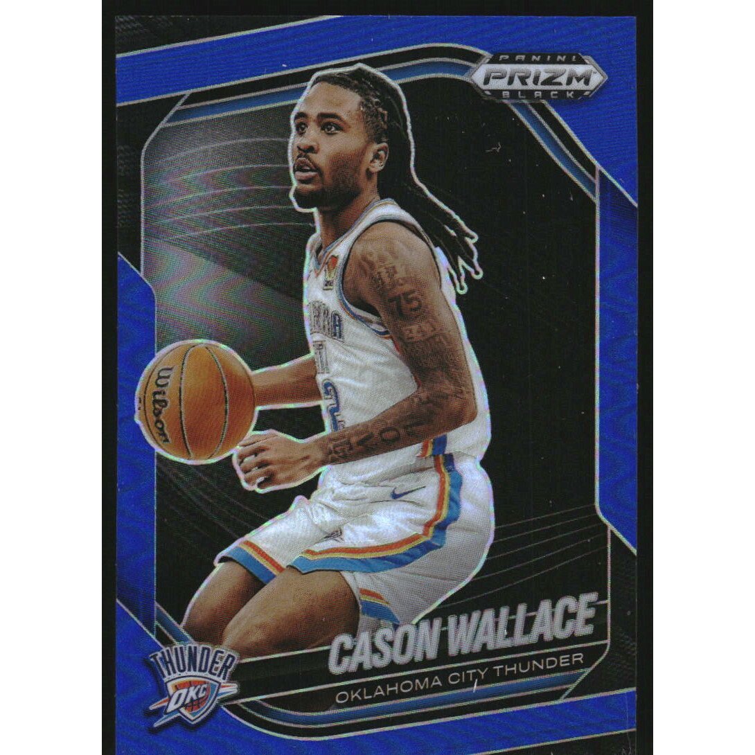 2024-25 Panini Prizm Black Prizms Blue #20 Cason Wallace. rookie card picture