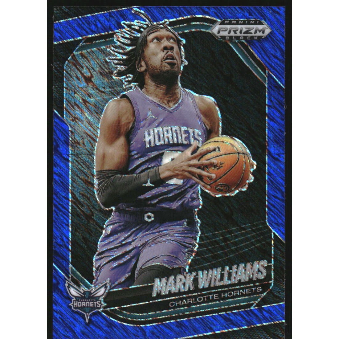 2024-25 Panini Prizm Black Prizms Blue Shimmer FOTL #129 Mark Williams. rookie card picture
