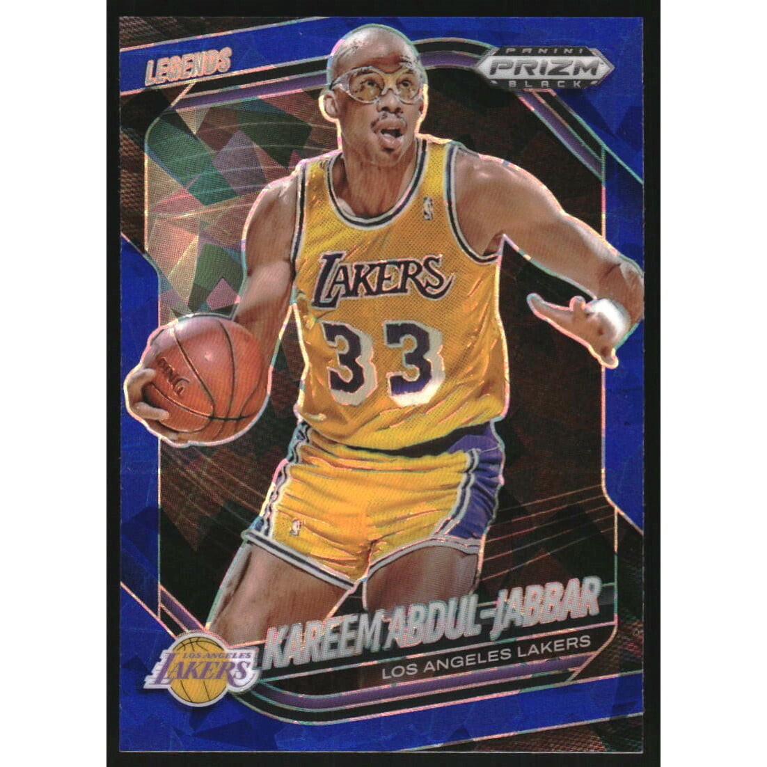 2024-25 Panini Prizm Black Prizms Blue Ice #270 Kareem Abdul-Jabbar LGD. rookie card picture