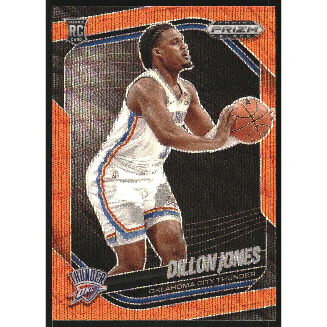 2024-25 Panini Prizm Black Prizms Orange Wave #204 Dillon Jones. rookie card picture