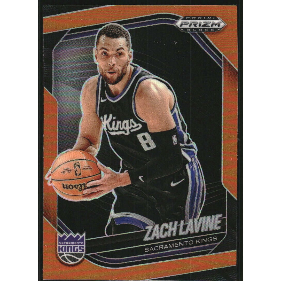 2024-25 Panini Prizm Black Prizms Orange #53 Zach LaVine. rookie card picture