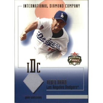 2002 Fleer Focus JE Intl Diamond Co. Game Used #4 Hideo Nomo Jsy