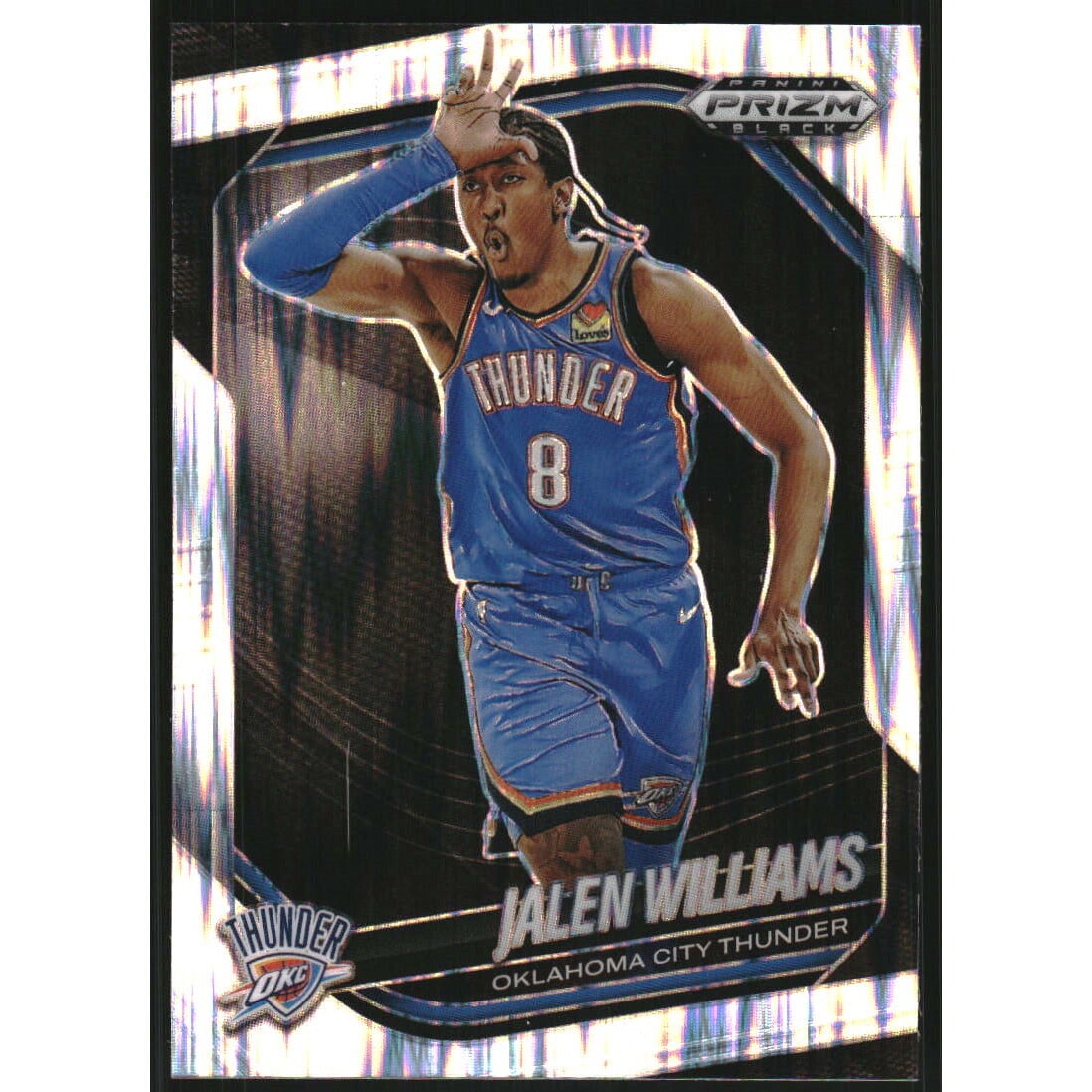 2024-25 Panini Prizm Black Prizms Skewed #15 Jalen Williams. rookie card picture