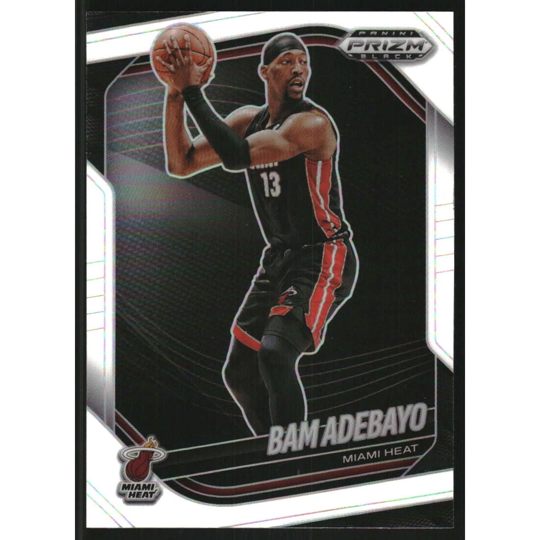 2024-25 Panini Prizm Black Prizms White #50 Bam Adebayo. rookie card picture