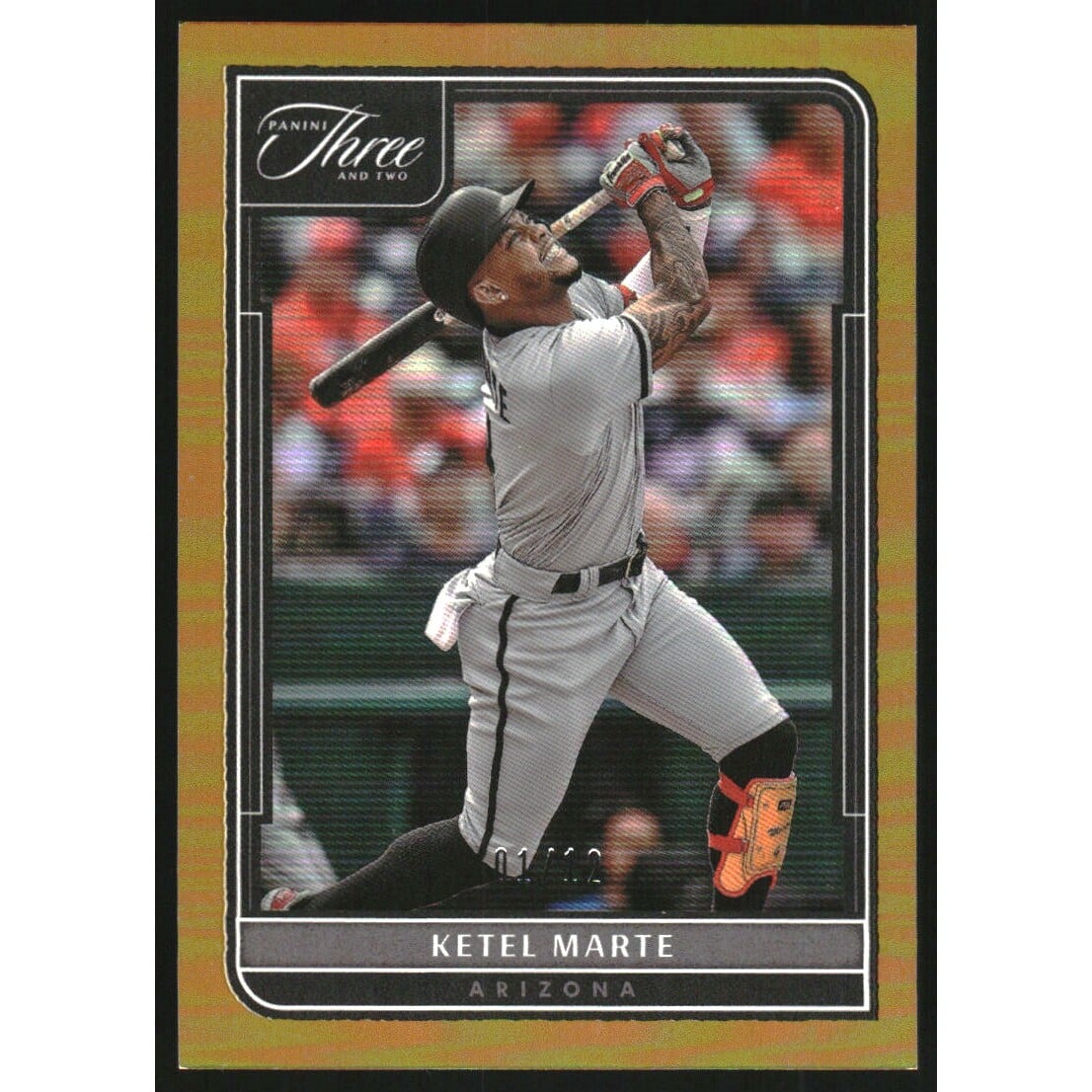 2022 Panini Three and Two Holo Gold #91 Ketel Marte. rookie card picture