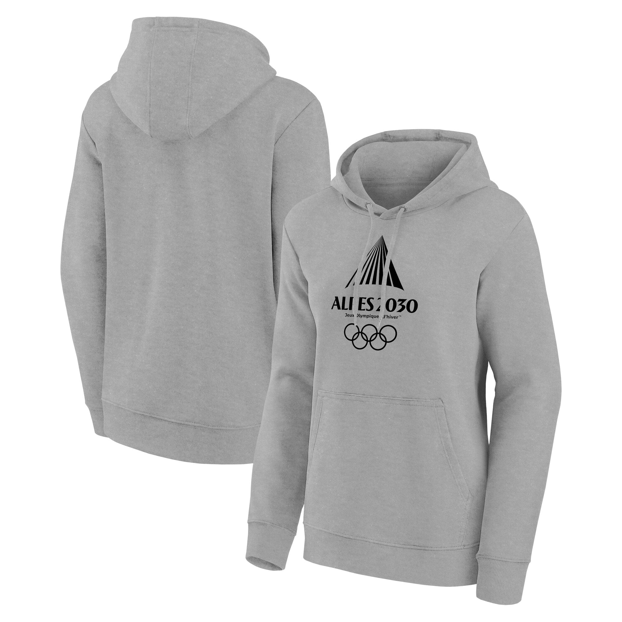 Sweat à capuche Alpes 2030 Evergreen Olympics Monochrome Logo Graphique - Gris - Femme