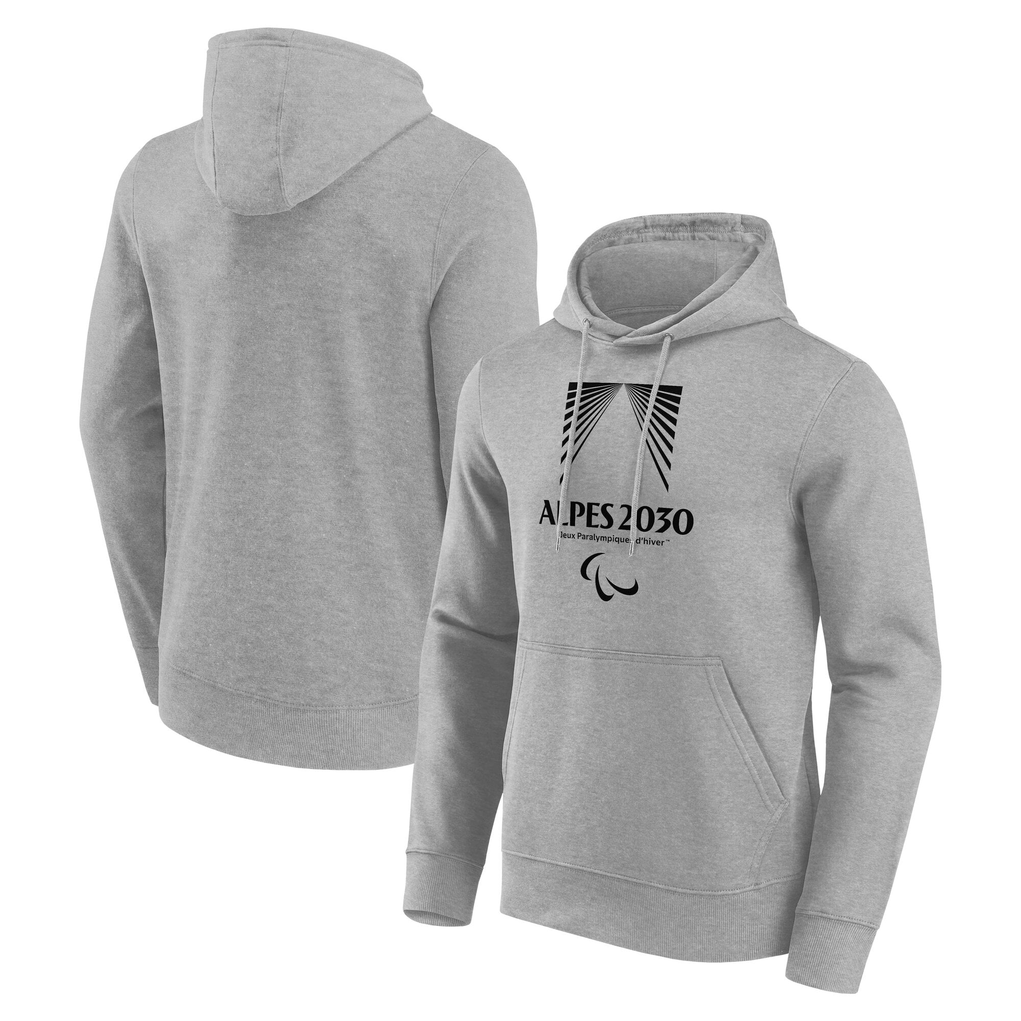 Sweat à capuche Alpes 2030 Evergreen Paralympics Logo Monochrome Graphique - Gris