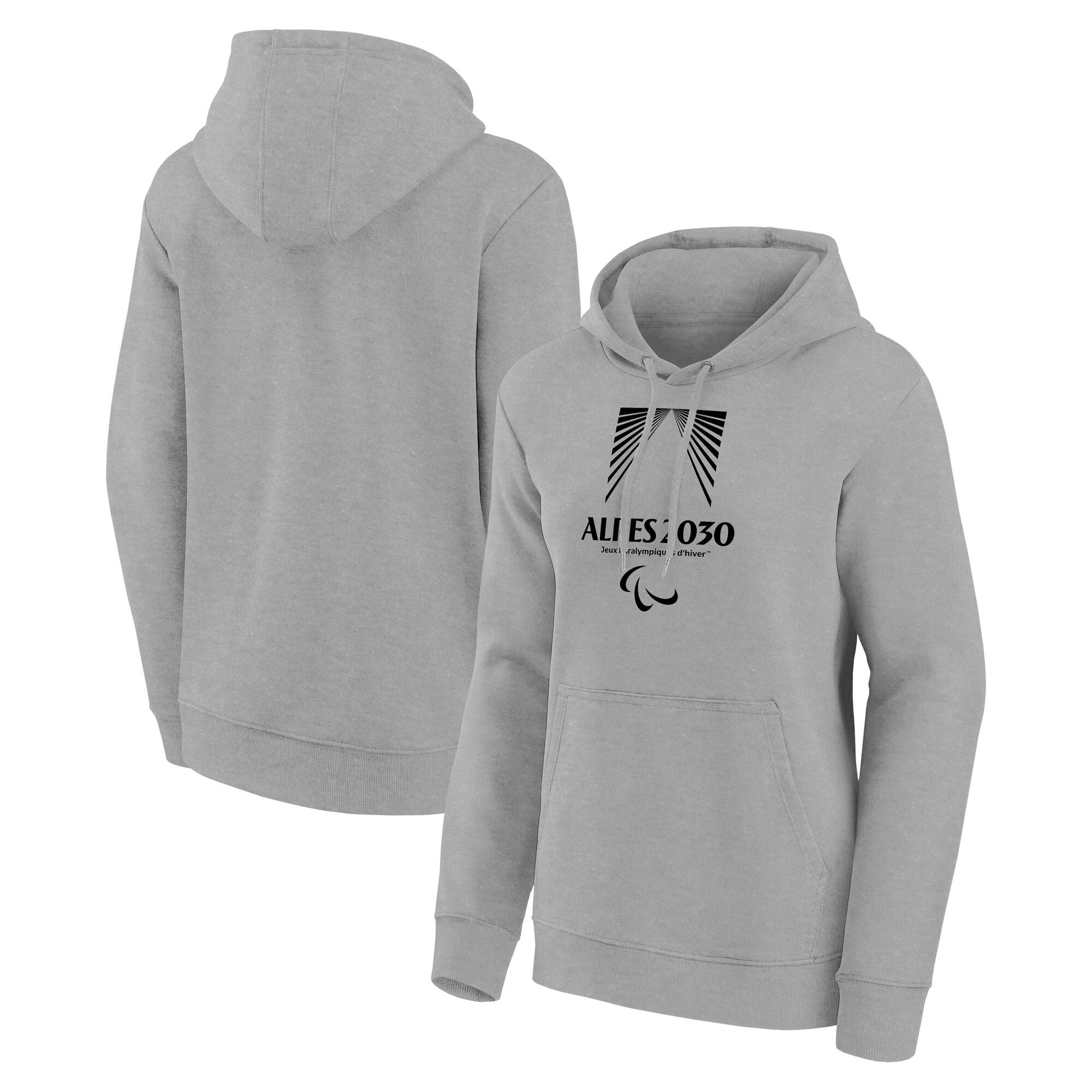 Sweat à capuche Alpes 2030 Evergreen Paralympics Logo Monochrome Graphique - Gris - Femme