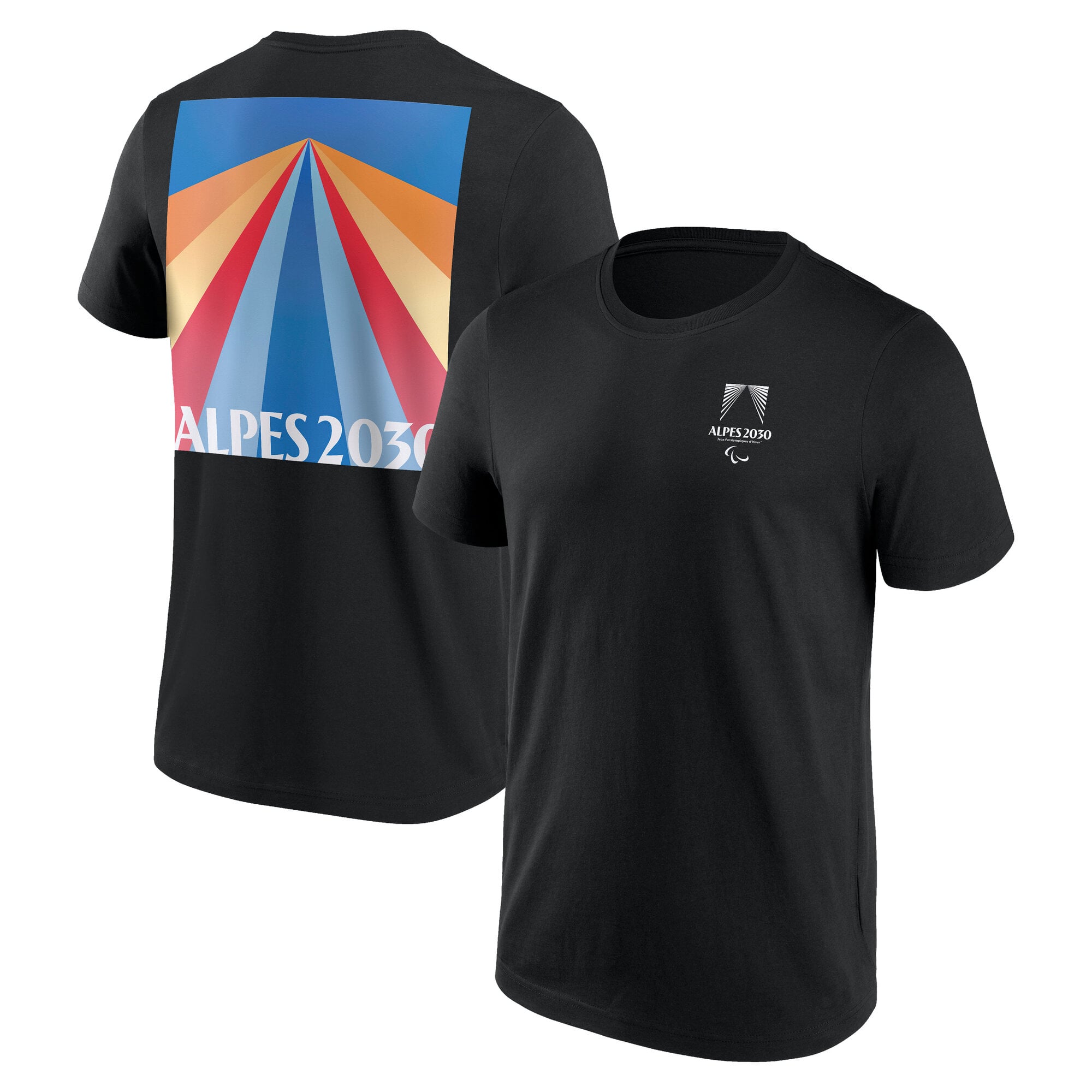 T-Shirt Alpes 2030 Paralympics Mono Prism Graphique - Noir