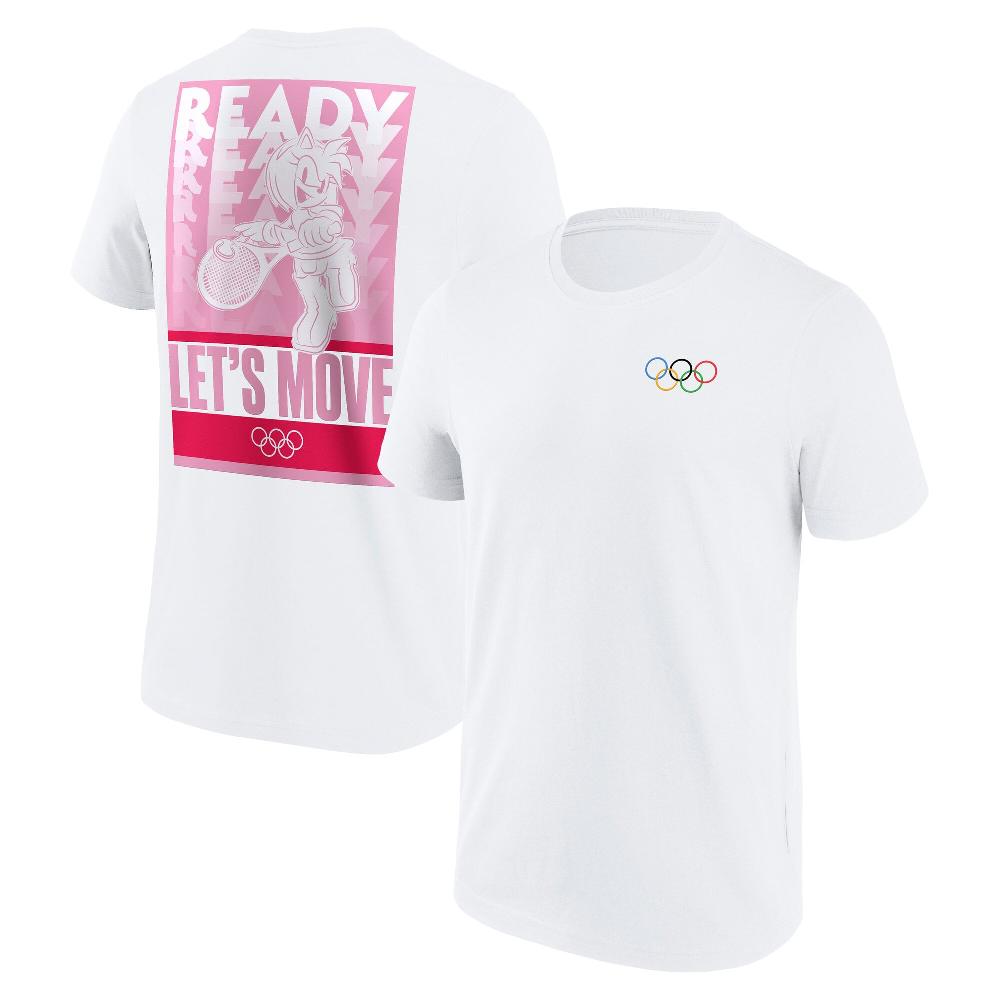 T-shirt graphique de tennis IOC x Sonic Let's Move - Blanc