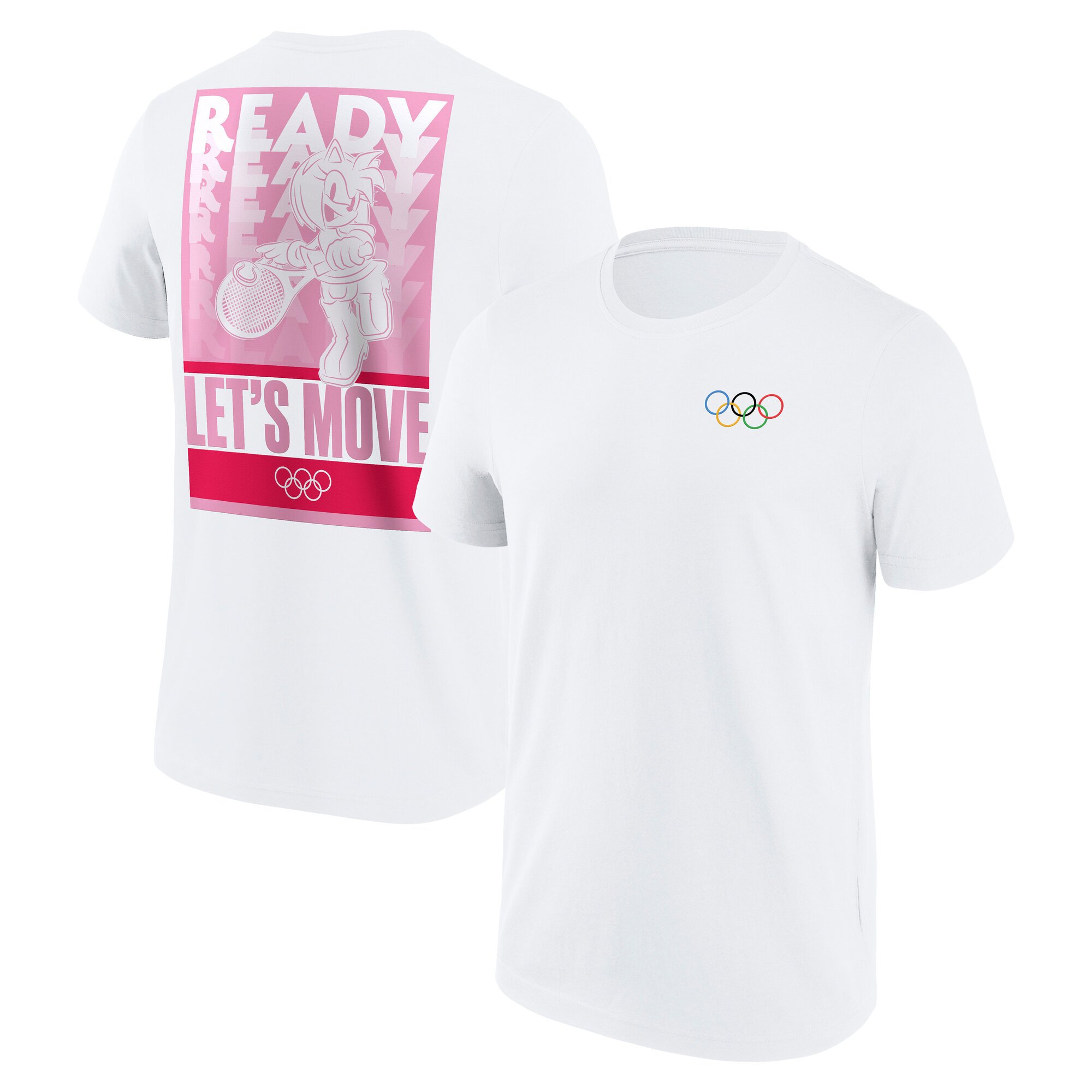 T-shirt grafica da tennis IOC x Sonic Let's Move - Bianca