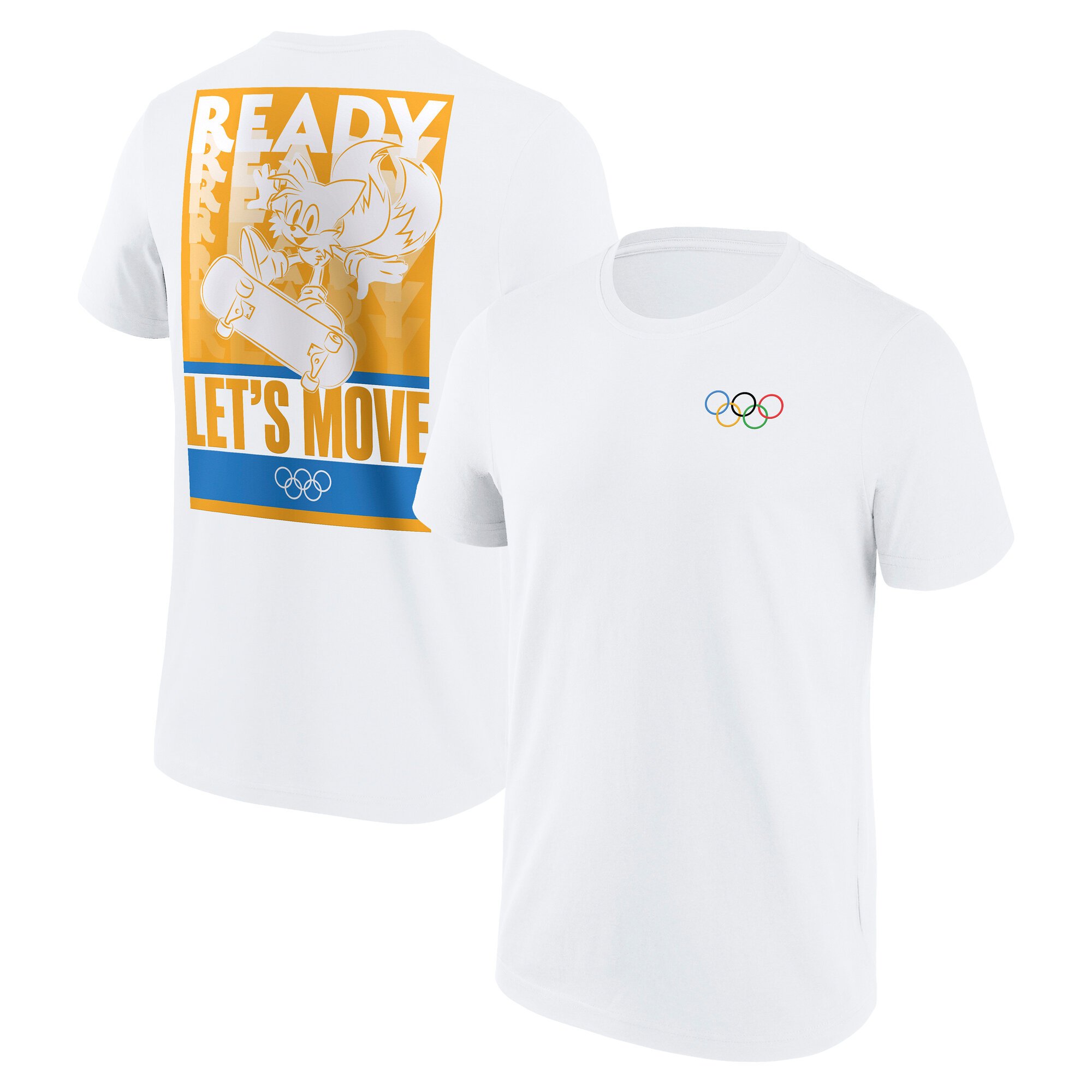IOC x Sonic Let's Move Skateboarding Graphic T-Shirt - Bianca