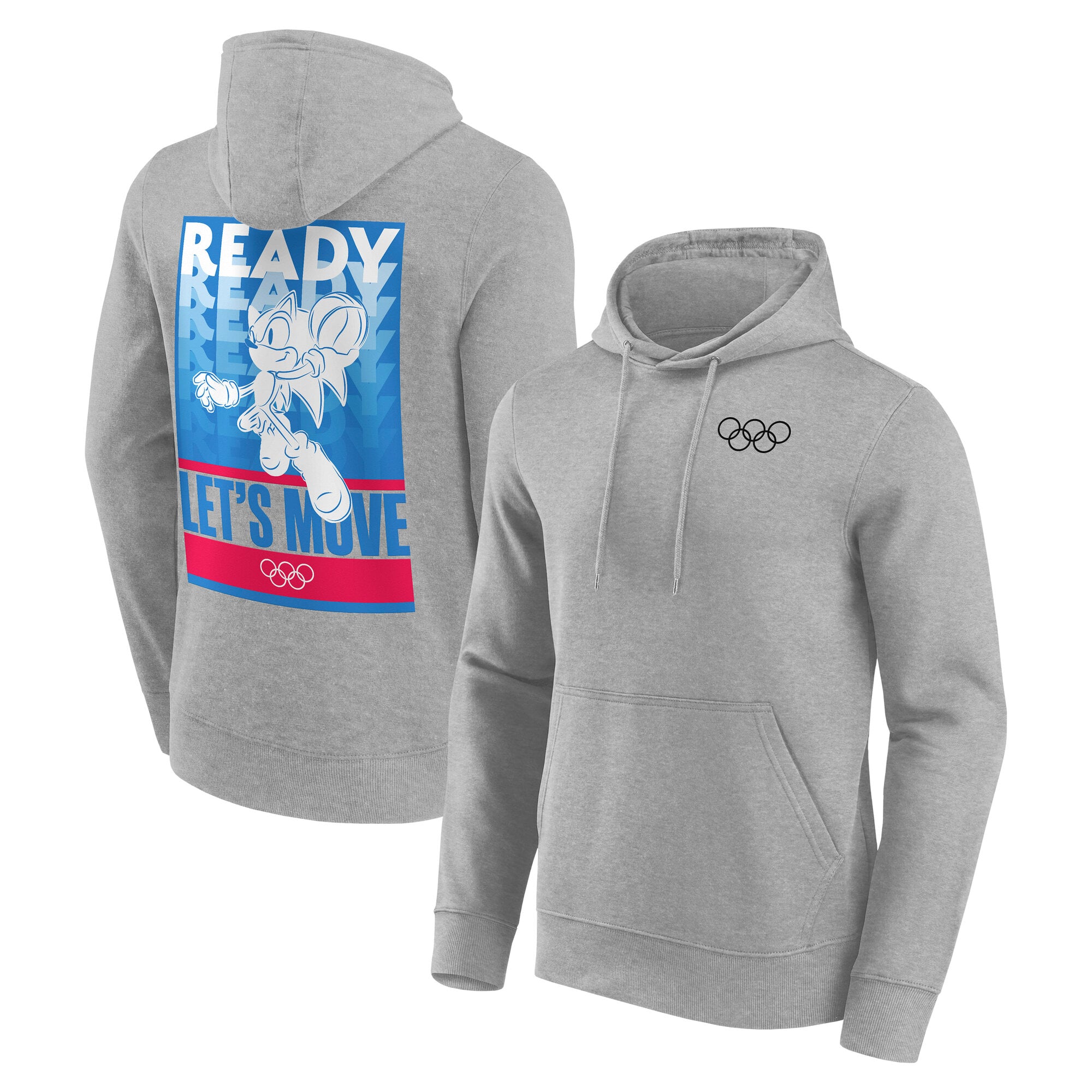 Felpa con cappuccio grafica da basket IOC x Sonic Let's Move - Grigio