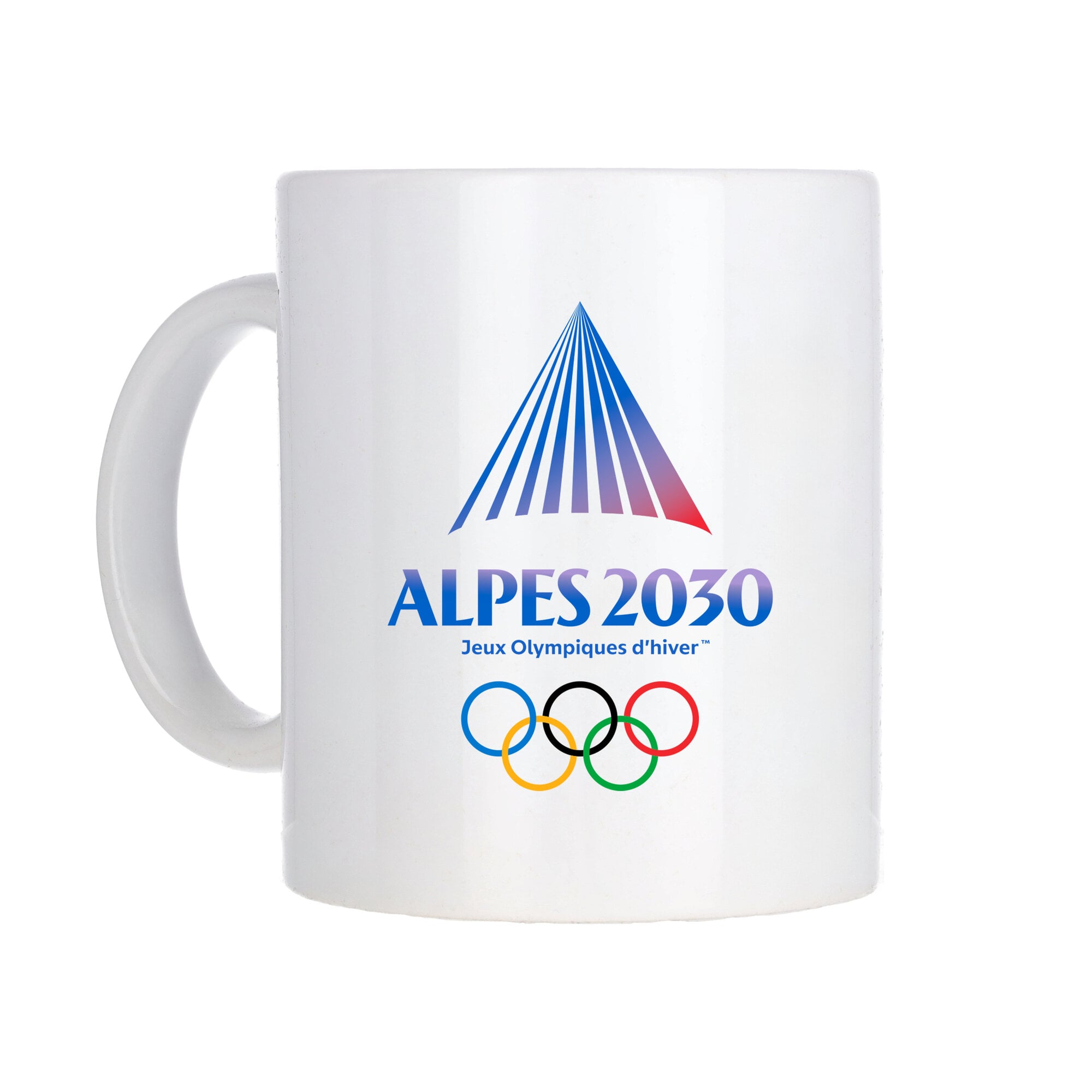 Mug Alpes 2030 Evergreen Olympics Logo Principal Graphique - Blanc