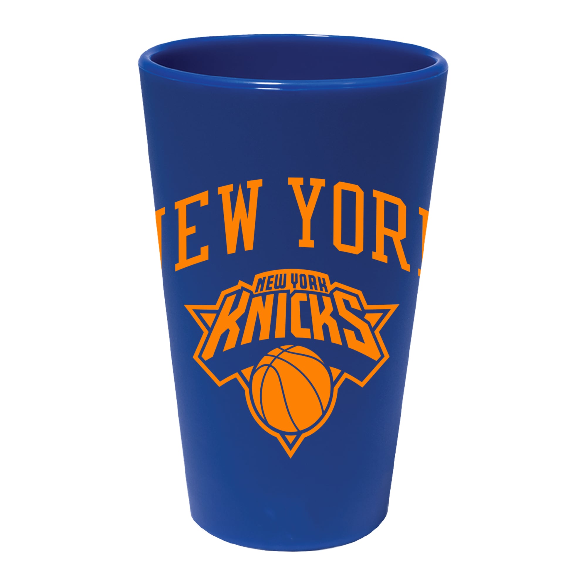 New York Knicks farbiges Silikon-Pintglas – 473 ml