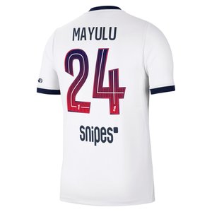 Maillot Extérieur Stadium PSG Nike 26/27 avec flocage Mayulu 24, vue 4