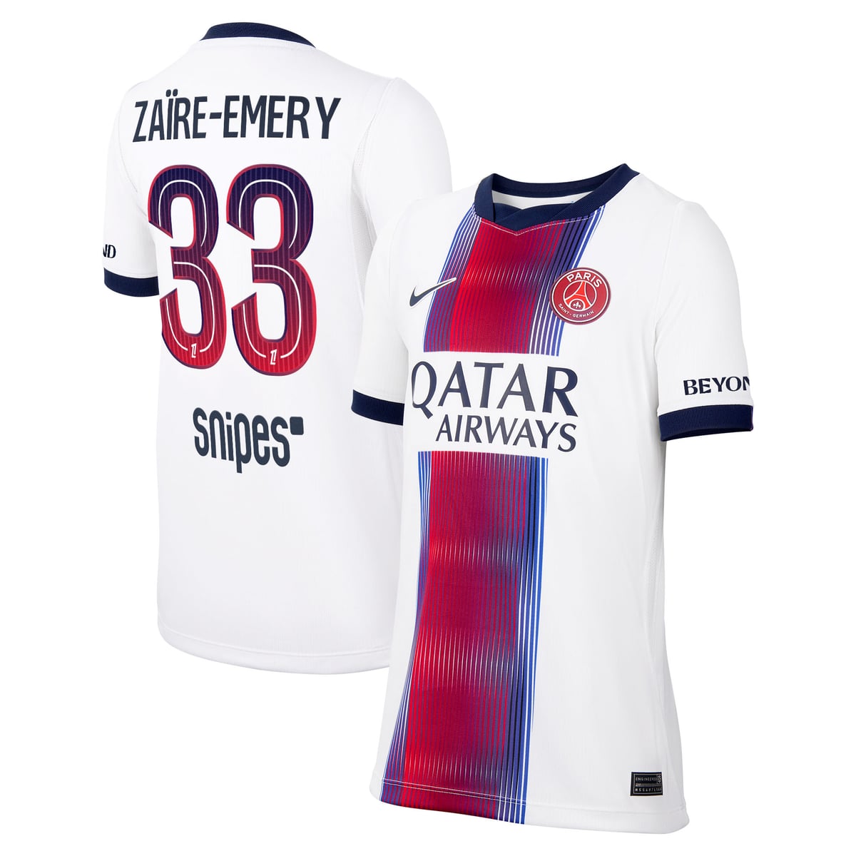 Maillot Extérieur Stadium PSG Nike 26/27 - Enfant avec flocage Zaïre-Emery 33
