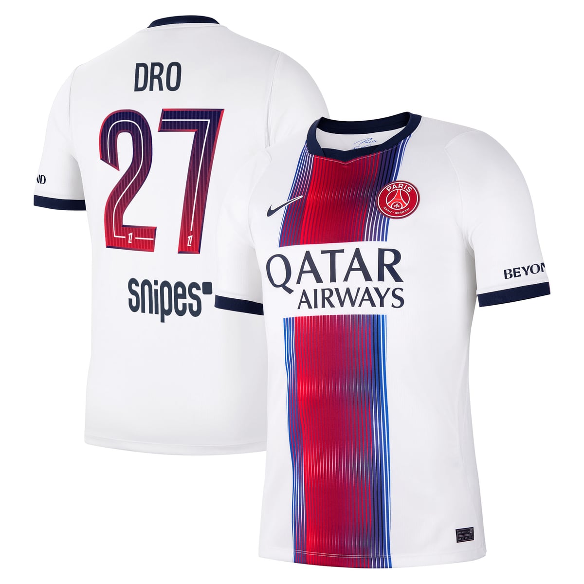 Maillot Extérieur Stadium PSG Nike 26/27 avec flocage Dro 27