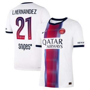 Maillot Extérieur Match PSG Nike Aero-FIT 26/27 avec flocage L.Hernandez 21, vue 2