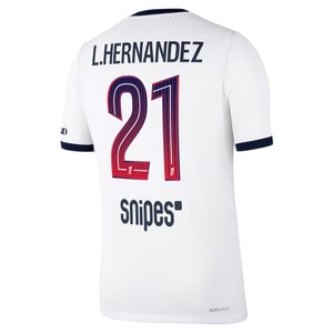 Maillot Extérieur Match PSG Nike Aero-FIT 26/27 avec flocage L.Hernandez 21, vue 4